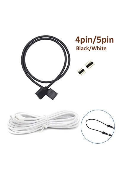 Choice21 سلك تمديد أسود بطول متر واحد، موصل رباعي الأطراف، سلك تمديد خماسي ال...