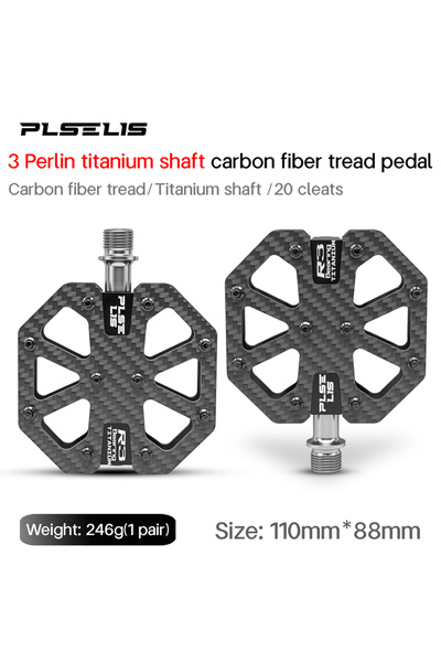 Choice دواسة دراجة طريق سوداء من بليسليس، خفيفة الوزن، مصنوعة من ألياف الكربو...