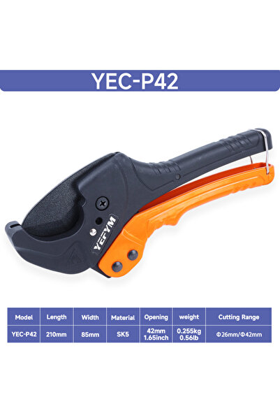 Choice YEC-P42 PVC Pipe Cutter,Cuts up to 2-1/4"PEX,PVC,PPR and Plastic Hoses...