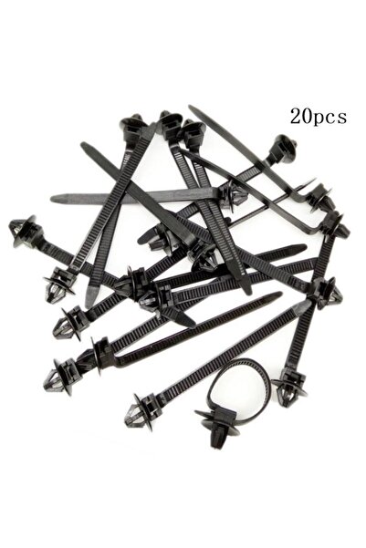 Choice A20 10/20PCS Car Nylon Black Cable Ties Push Mount Wire Harness Fasten...