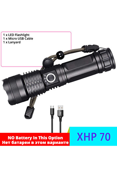 Choice مصباح يدوي LED فائق القوة XHP70 A XHP120 XHP70 عالي الطاقة قابل لإعادة...