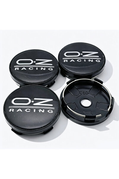Choice1 4pcs T60 Wheel Caps OZ Badge 60MM B Black Silver 4pcs OZ Racing Logo ...