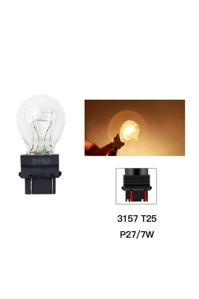 Choice 3157 Warm white 10pcs T25 3156 3157 P27/7W 12V clear car external Turn...