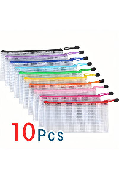 Choice 10Pcs Color 10/30PCS Transparent File Bag Printing Storage Bag Pen Bag...