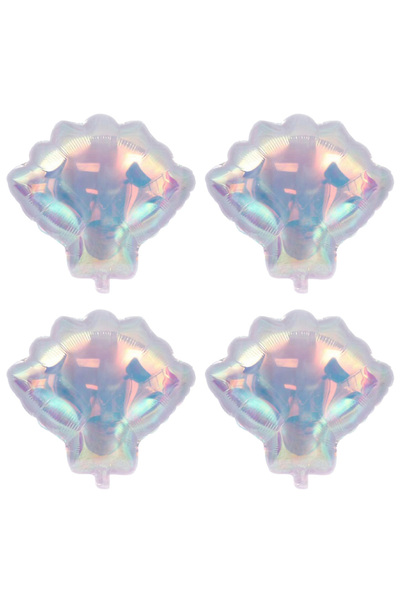Choice مجموعة أخرى من 4 قطع من بالونات فويل ملونة على شكل أصداف، مناسبة لحفلا...