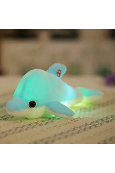 Choice لعبة دولفين زرقاء مضيئة لطيفة ومبتكرة، قطعة واحدة، 32 سم، مصنوعة من ال...