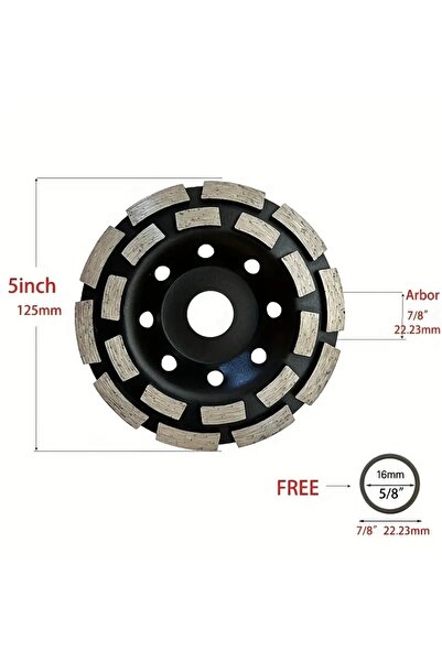 Choice 125mm Diamond cup Concrete Grinding wheel 125mm 100mm Double Row Diamo...