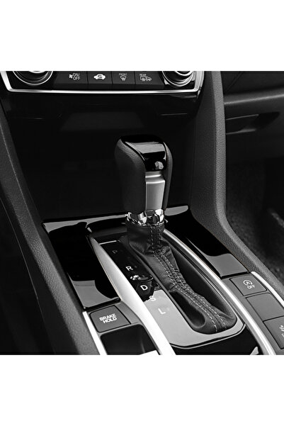 Choice غطاء تزييني أسود للوحة ناقل الحركة، مزين بترتر، مناسب لهوندا سيفيك الج...