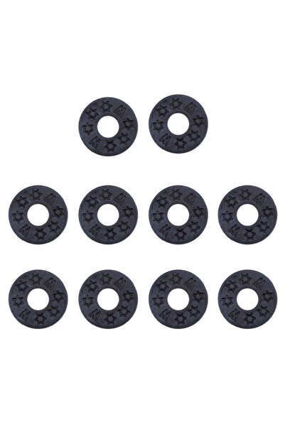 Choice4 black 10Pcs Silicone Anti-Drop Guitar Strap Lks, Durable Washer Prote...
