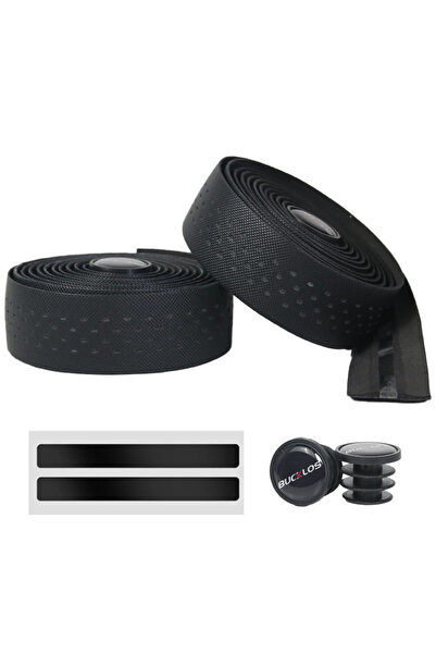 BUCKLOS شريط أسود لمقود الدراجة الهوائية، مصنوع من البولي يوريثان والإيثيلين ...