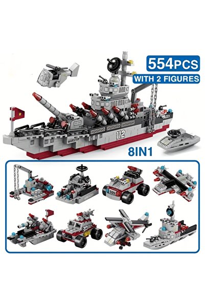 Choice مجموعة بناء حاملة طائرات عسكرية بدون صندوق، مكعبات بناء طرادات طيران، ...