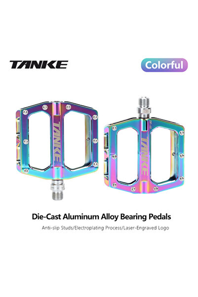 Choice Colorful TANKE bicycle pedals ultralight aluminum alloy colorful anti-...