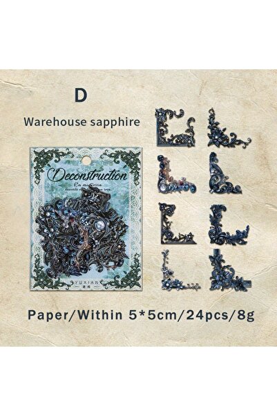 Choice مجموعة من 24 قطعة من ملصقات الزوايا الجمالية ذات الطابع العتيق، ملصقات...