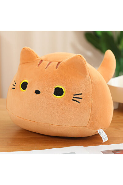 Choice قطة صفراء بيضاوية الشكل، طولها 30 سم، بتصميم كاواي إبداعي، دمية قطة مح...