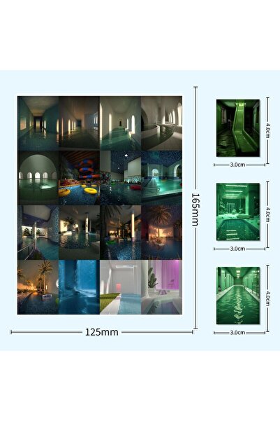 Choice ٦٠ قطعة بدون تكرار، ملصقات Poolcore Dreamcore Liminal Space Retro لتزي...