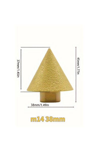 Choice1 مثقاب ماسي M14 مقاس 38 مم، قطعة واحدة، لشطف حواف البلاط والرخام والكو...