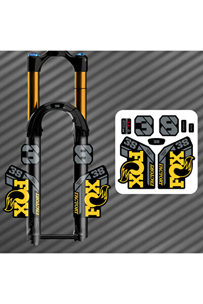 Choice ملصقات شوكة أمامية صفراء للدراجات الجبلية (إندورو) - ملصقات دراجات عال...