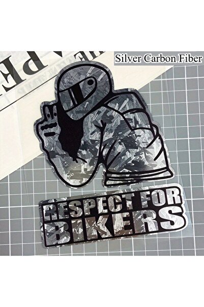 Choice 12X15CM HT-ZQS 1PC RESPECT FOR BIKERS Motorcycle Sticker Waterproof fo...