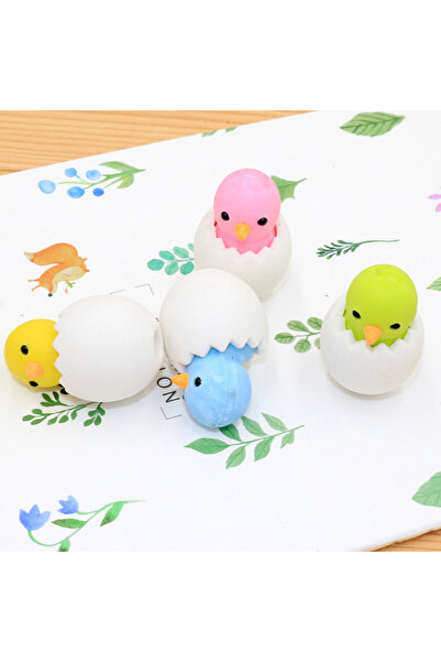 Choice 4pcs Stationery chicken Pencil Eraser Kawaii Mini Animal for School St...