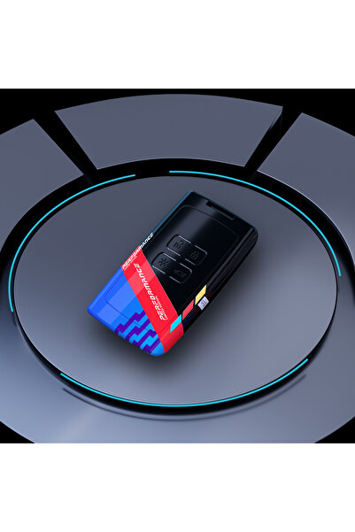 Choice غطاء مفاتيح أنيق باللونين الأسود والأزرق مصنوع من مادة ABS، مناسب لسيا...