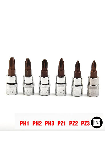 Choice مجموعة رؤوس مفكات براغي من الكروم والفاناديوم، مكونة من 6 قطع، مقاس 1/...