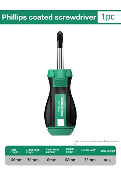 choice2 مفك براغي صغير محمول من فيليبس باوليان، برأس مسطح/فيليبس، بمقبض عازل ...