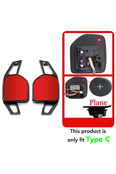 Choice3 For Type C Black Carbon Fiber Print Steering Wheel ABS Paddle Shift F...