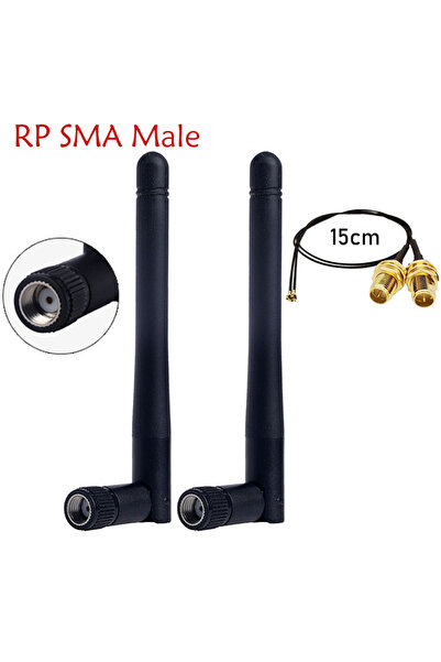 choice2 4 قطع من هوائيات RP SMA إلى IPEX1 القابلة للطي بتردد 2.4 جيجاهرتز وكس...