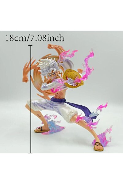 BANDAI تمثال لوفي الأبيض المصنوع من مادة PVC، بطول 18 سم (7.08 بوصة)، قطعة دي...