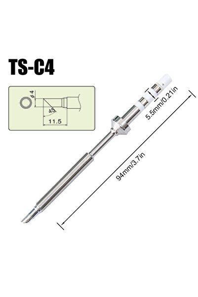 Choice10 رأس لحام بديل TS-C4 Pine64 Pinecil TS100 TS101 لمكواة اللحام الكهربا...
