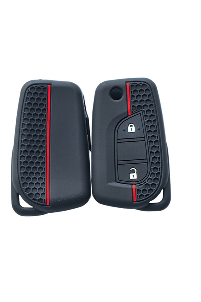 Choice 2 أزرار سيليكون حافظة مفاتيح السيارة مجموعة لتويوتا كورولا أوريس ريز أ...