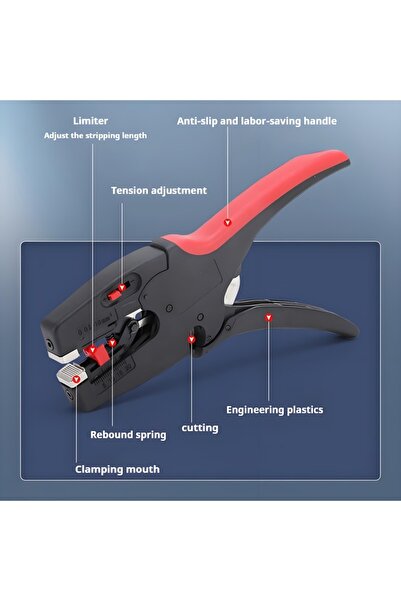 Choice أداة تجريد الأسلاك D3، كماشة تجريد أوتوماتيكية 0.08-10 مم، قاطع كابلات...