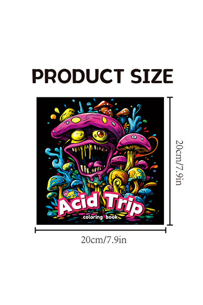 Choice MULTI Original Design Mushroom World Adult Colouring Book Stress Relie...