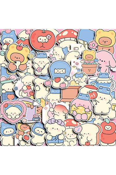 Choice 40 قطعة من ملصقات كرتونية ناعمة ولطيفة - ملصقات بتصميمات دببة وفواكه ل...