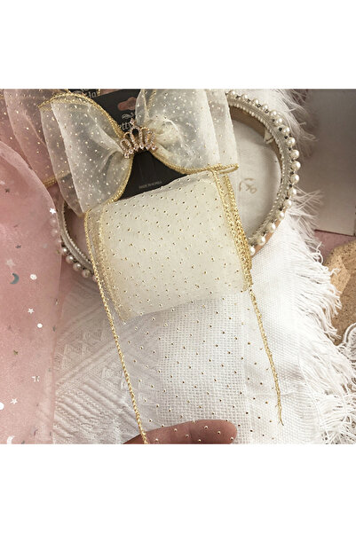 Choice 5 meters Beige Width 7cm,Gauze Ribbon,Pure Color,With Golden Dot,DIY H...