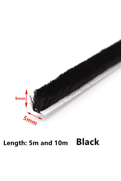 Choice1 شريط لاصق ذاتي بطول 10 أمتار، أسود، 9 × 5، مزود بفرشاة، لعزل الأبواب ...