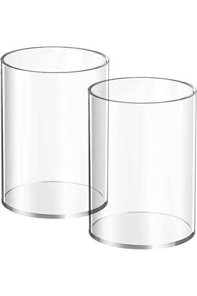 Choice 2Pcs 2-4 Pieces Clear Acrylic Pen Holder Round Acrylic Pencil Cup Clea...
