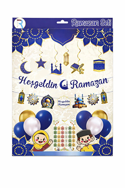 OKAVANGO Kutulu Ramazan Hediyem, Balon, Hoşgeldin Ramazan Süslemeleri Paketi