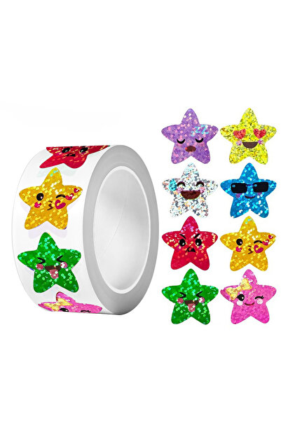 Choice1 النمط 3، 500 قطعة/لفة، ملصقات نجوم لامعة ملونة لطيفة، ملصقات مكافآت ل...