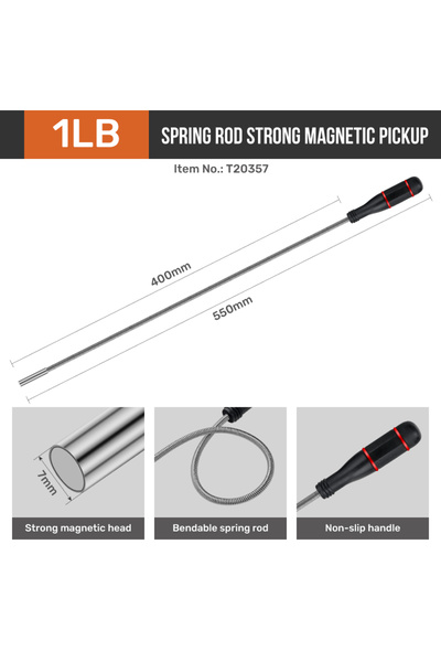 Choice أداة التقاط مغناطيسية مرنة، قضيب شفط قابل للانحناء لالتقاط الأشياء الم...