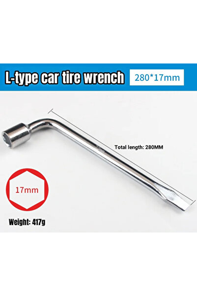 Choice1 17mm 17/19/21mm 2 End L Type Sket Wrench Crowbar Tire Wheel Lug Nut W...