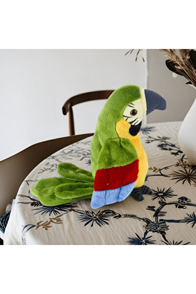 choice2 ببغاء مكاو أخضر ناطق، لعبة وبري، حيوان محشو يكرر ما تقوله، مسجل إلكتروني