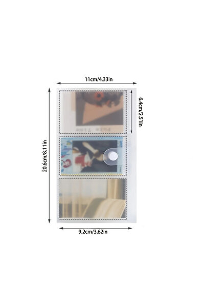 Choice ألبوم أبيض كبير الحجم 3 بوصات بسعة 240 بطاقة - منظم صور بتصميم 3 مربعا...