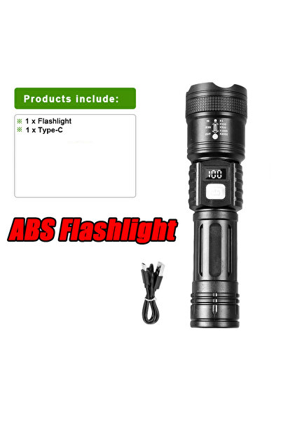 Choice بطارية مدمجة، 9000000 لومن، أقوى مصباح يدوي LED، XHP360، قابل لإعادة ا...