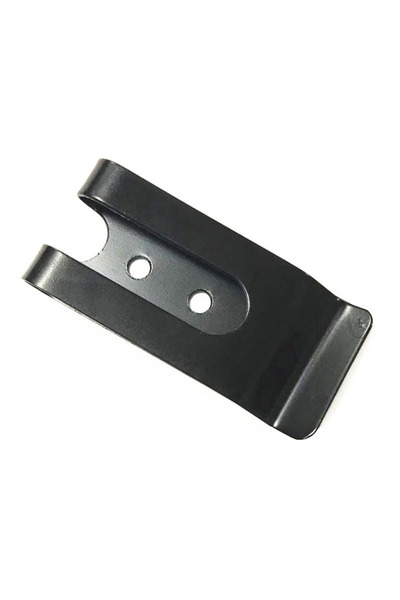 Choice مشبك حزام معدني أسود بفتحتين مزدوجتين، مشبك حزام زنبركي لحقيبة الحزام