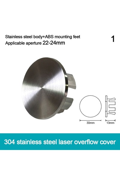 Choice 1 Stainless Steel Sink Overflow Covers Round Replacement Wash Basin Ov...