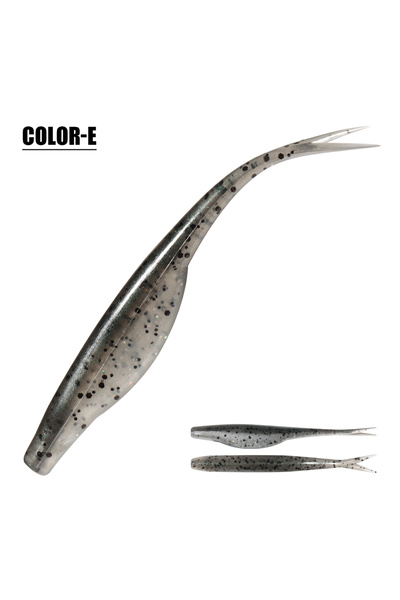 Choice طعم صيد ناعم عائم من مادة TPR من Color-E Spinpoler ذو ذيل منقسم، بطول ...