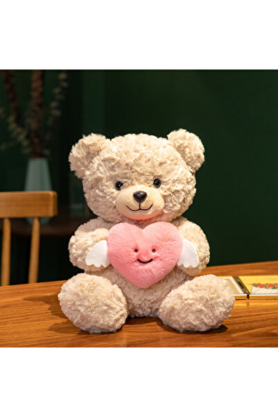 Choice3 دمية دب تيدي لطيفة على شكل ملاك كرتوني رمادي فاتح 25 سم/30 سم، لعبة ق...