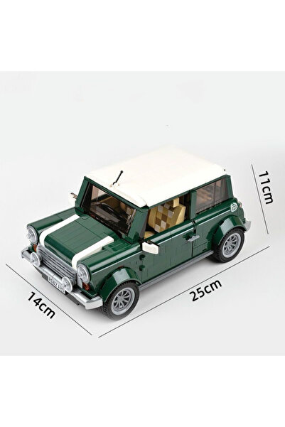 Choice بدون علبة أصلية، ١٠٧٧ قطعة من مكعبات بناء نموذج سيارة كلاسيكية خضراء ص...