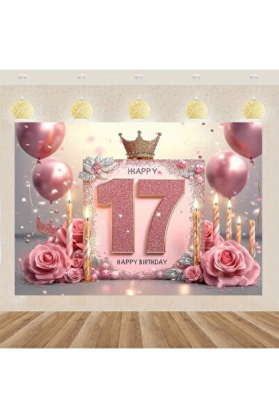 choice2 100x150cm MULTI 17th birthday party banner - The "Happy 17" design wi...